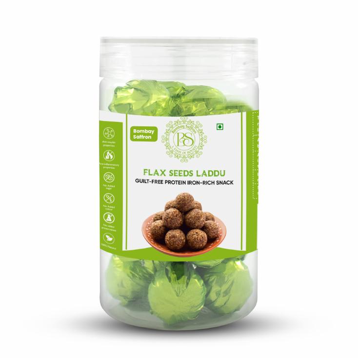 Bombay Saffron Flax Seeds Laddu jar