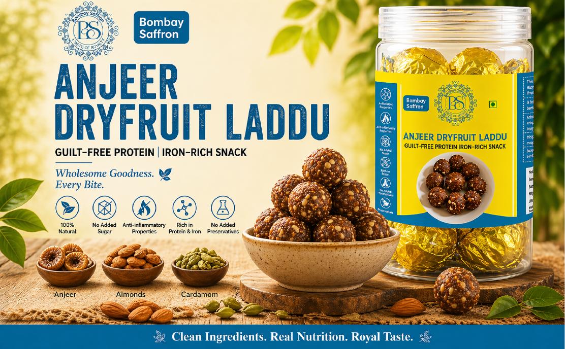 Bombay Saffron Anjeer Dryfruit Laddu