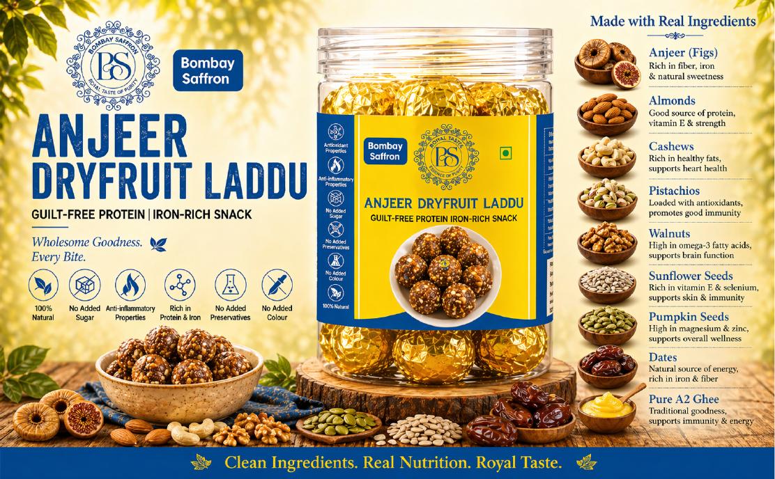 Anjeer Dryfruit Laddu ingredients