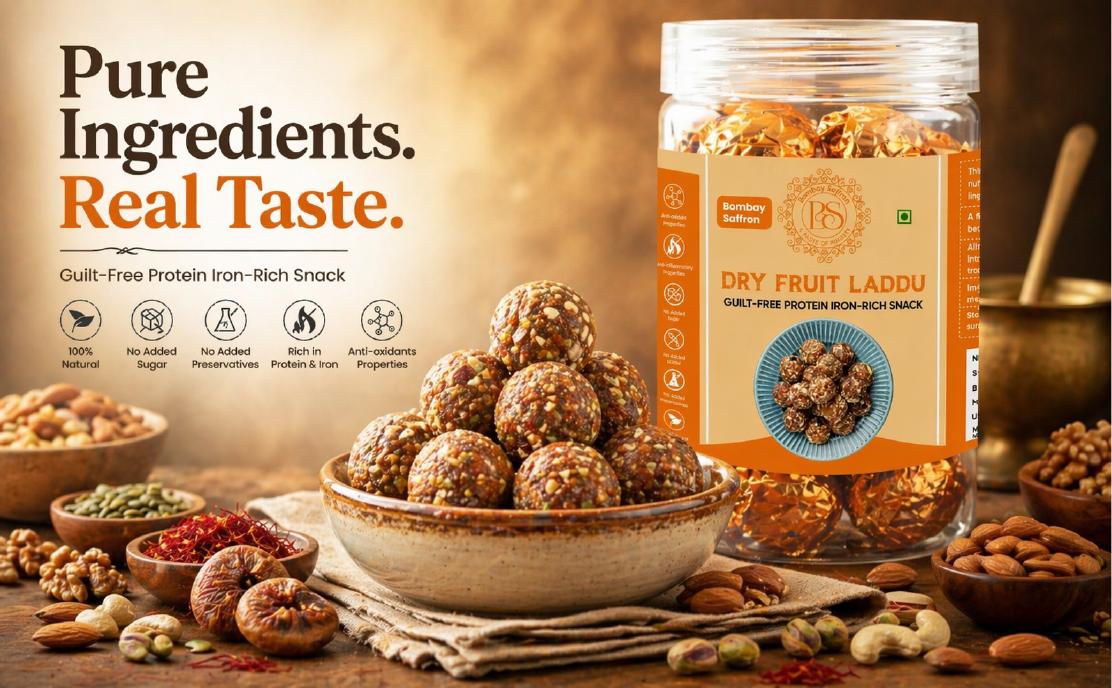 Bombay Saffron Dry Fruit Laddu